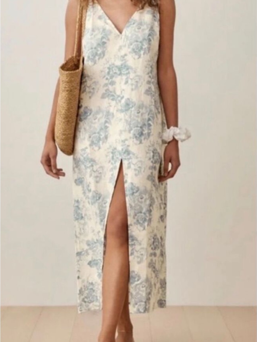Reformation Monique Linen Dress | Medium in the Teacup
